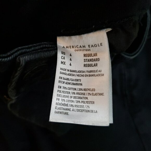 American Eagle Jegging Next Level Stretch Womens Size 4 Black 4756 - Picture 6 of 10